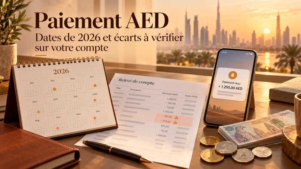 Paiement AED : les dates de 2026 et les écarts à vérifier sur votre compte