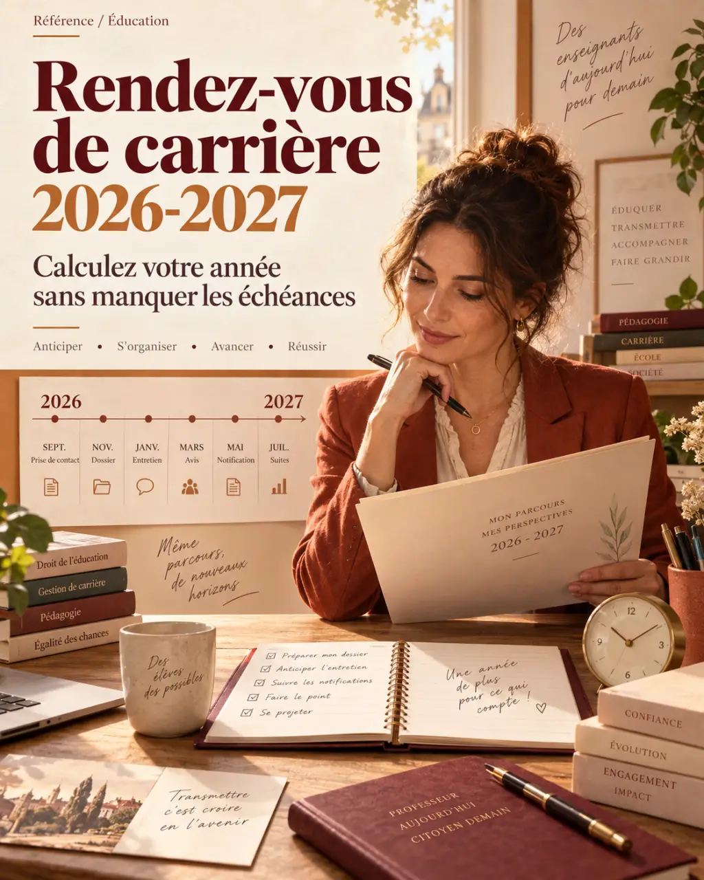Rendez-vous de carrière 2026-2027 : calculez votre année sans manquer les échéances