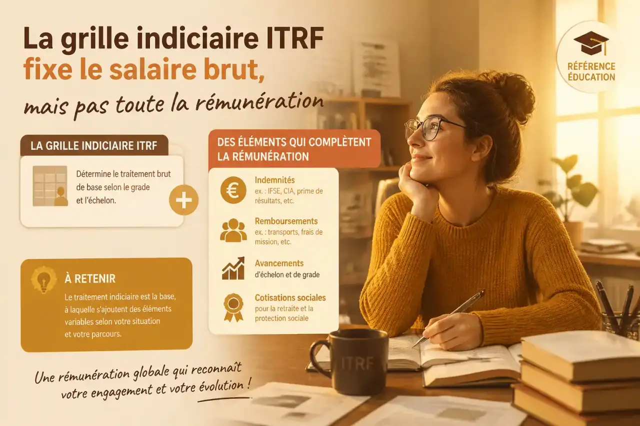 La grille indiciaire ITRF fixe le salaire brut, mais pas toute la rémunération