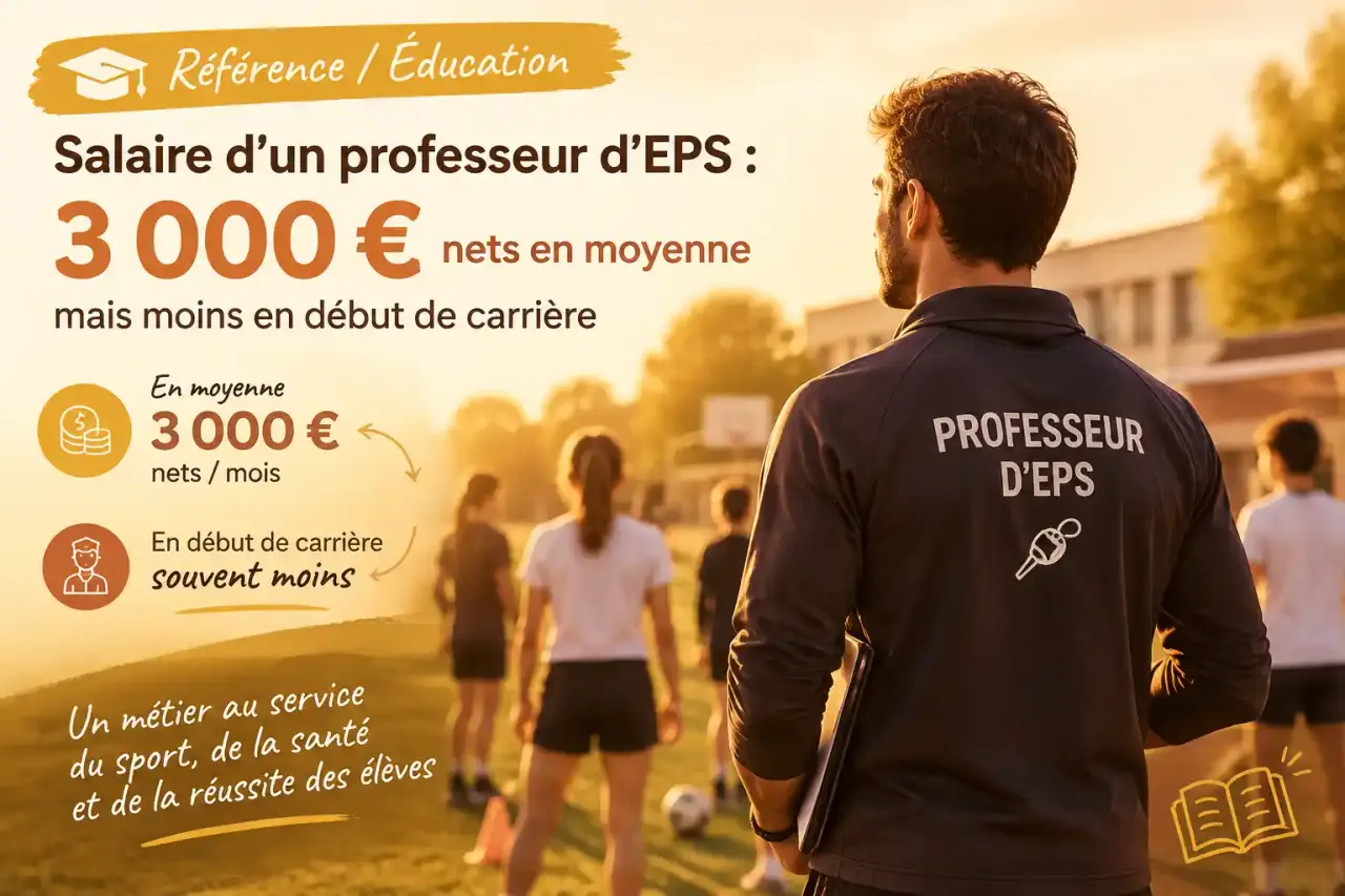 Salaire d’un professeur d’EPS : 3 000 € nets en moyenne, mais moins en début de carrière