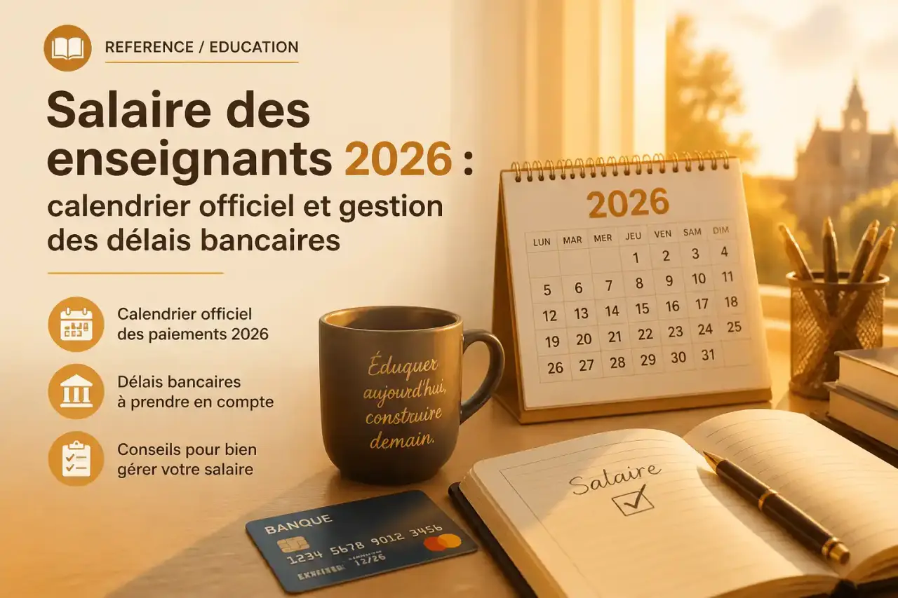 Salaire des enseignants 2026 : calendrier officiel et gestion des délais bancaires